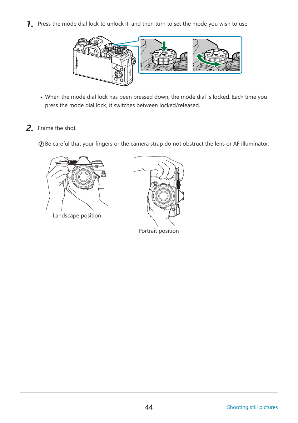 OM SYSTEM OM-5 Mirrorless Camera with 12-45mm f/4 PRO Lens (Silver) User Manual | Page 44 / 467