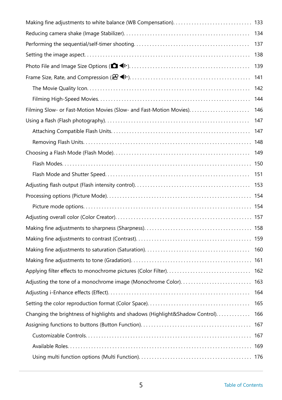 OM SYSTEM OM-5 Mirrorless Camera with 12-45mm f/4 PRO Lens (Silver) User Manual | Page 5 / 467