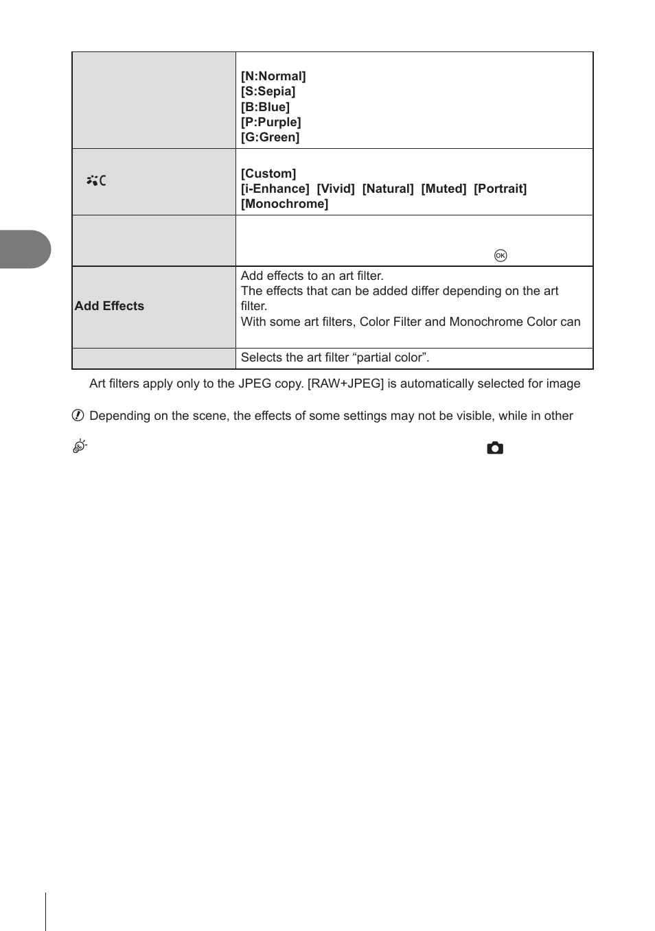 Shooting settings | OM SYSTEM OM-1 Mirrorless Camera User Manual | Page 148 / 342