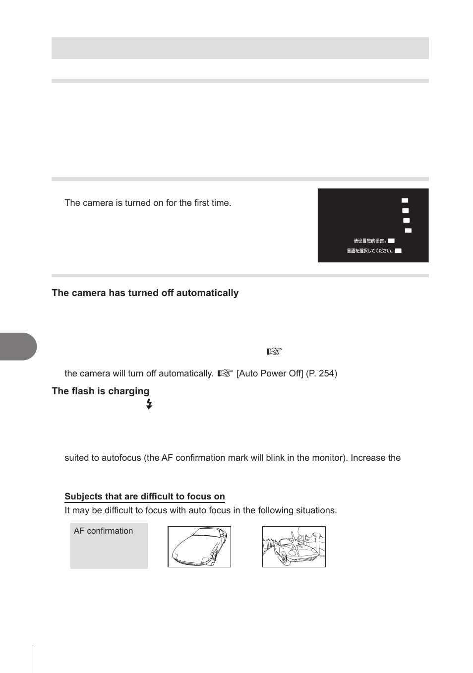 Shooting tips and information 306, Af confirmation mark will flash (p. 306), Shooting tips and information | Information, 306 en | OM SYSTEM OM-1 Mirrorless Camera User Manual | Page 306 / 342