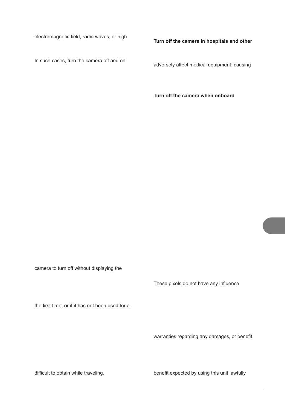Safety precautions, Using the wireless lan/ bluetooth, Functions | Monitor, Legal and other notices, 335 en | OM SYSTEM OM-1 Mirrorless Camera User Manual | Page 335 / 342