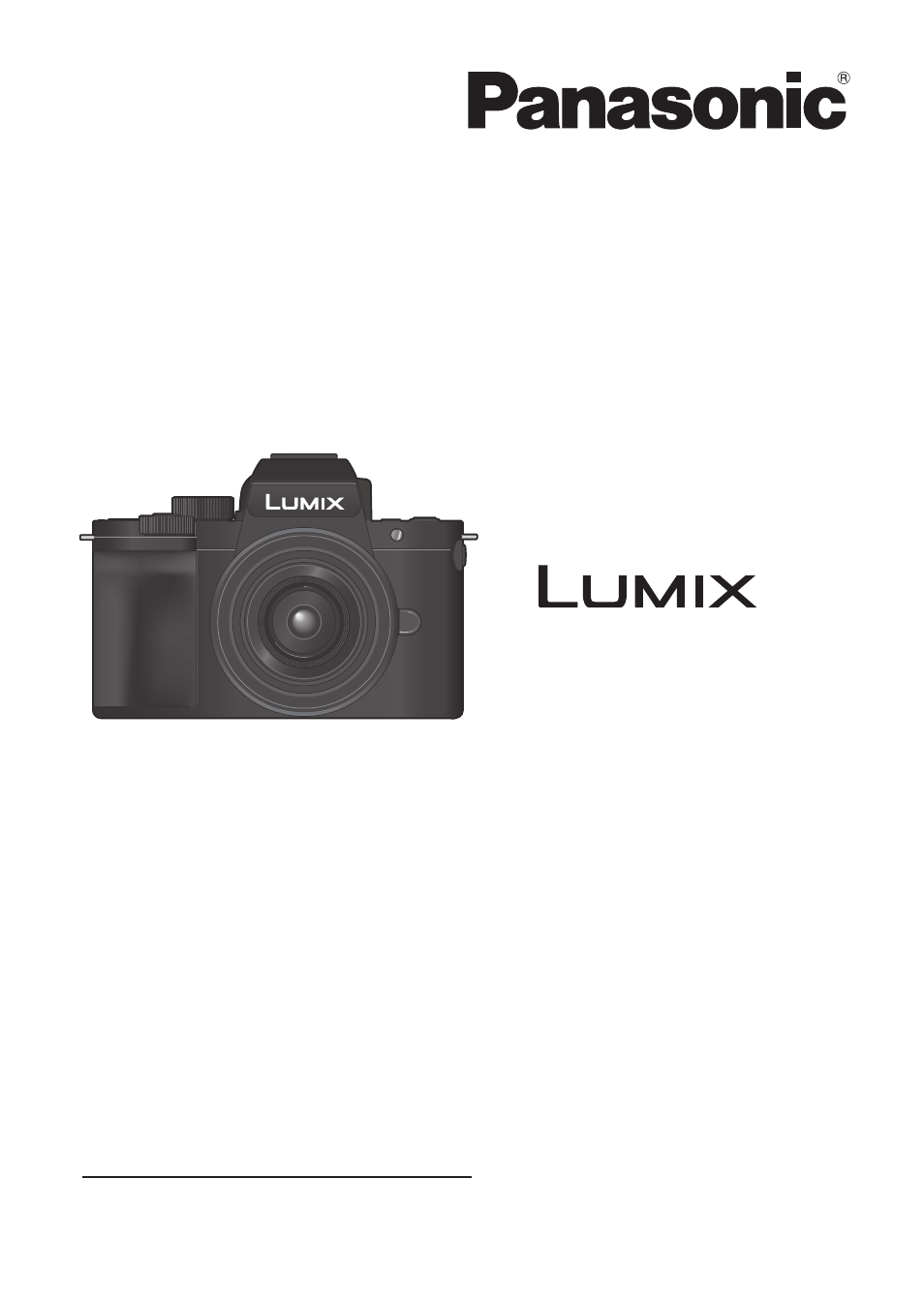 Panasonic Lumix G100 Mirrorless Camera with 12-32mm Lens User Manual | 509 pages