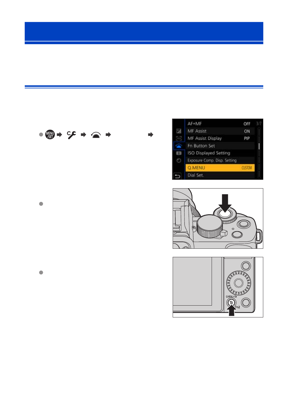 Quick menu customization | Panasonic Lumix G100 Mirrorless Camera with 12-32mm Lens User Manual | Page 299 / 509