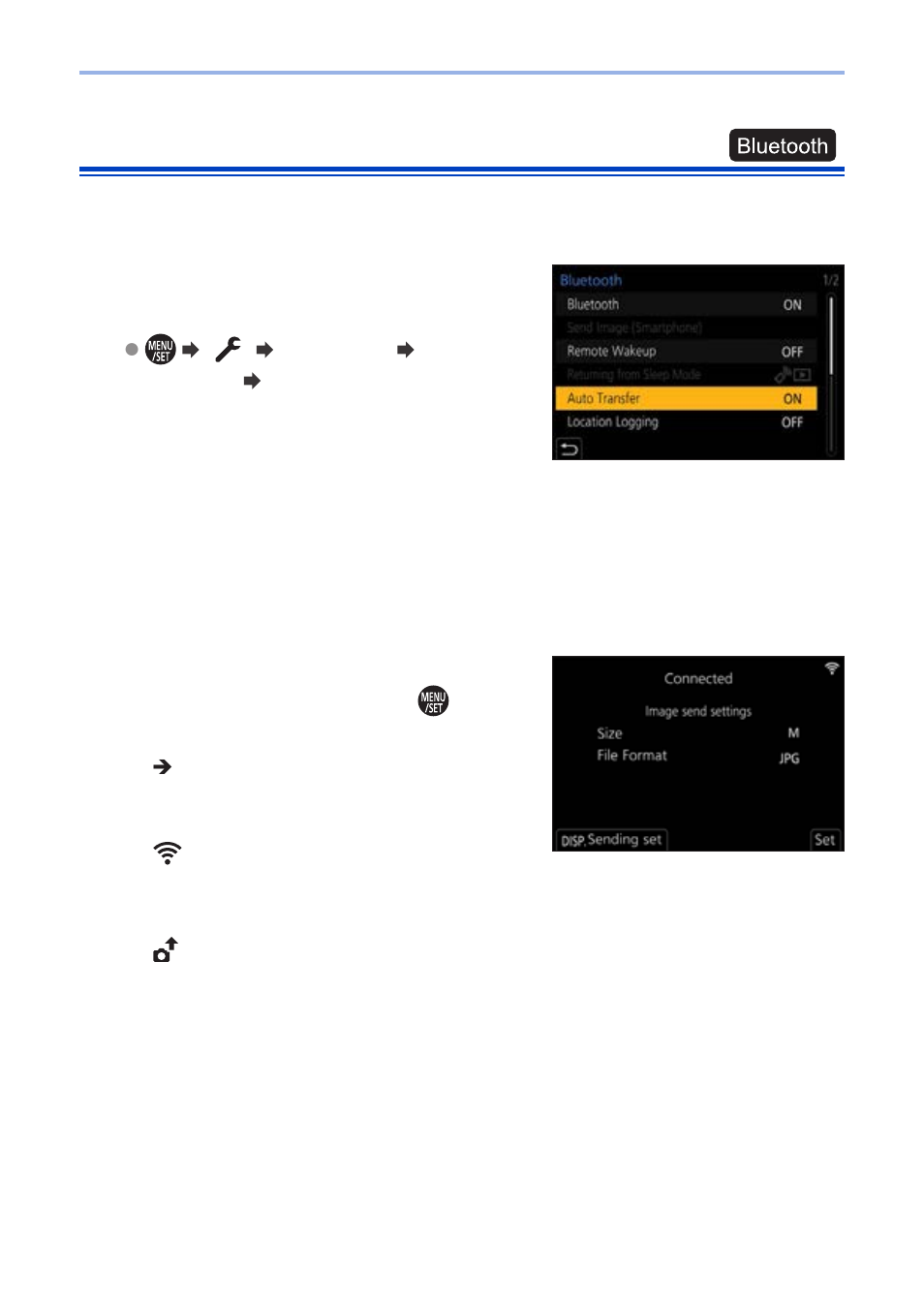 Auto transfer | Panasonic Lumix G100 Mirrorless Camera with 12-32mm Lens User Manual | Page 393 / 509