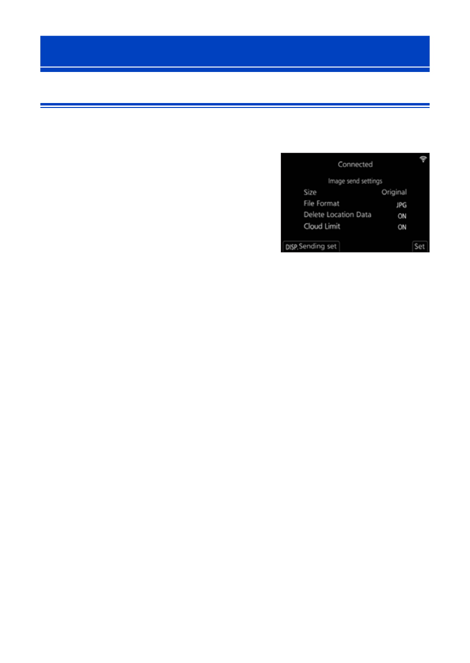 Send settings and selecting images | Panasonic Lumix G100 Mirrorless Camera with 12-32mm Lens User Manual | Page 424 / 509