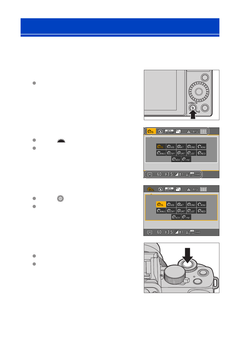 Quick menu | Panasonic Lumix G100 Mirrorless Camera with 12-32mm Lens User Manual | Page 61 / 509