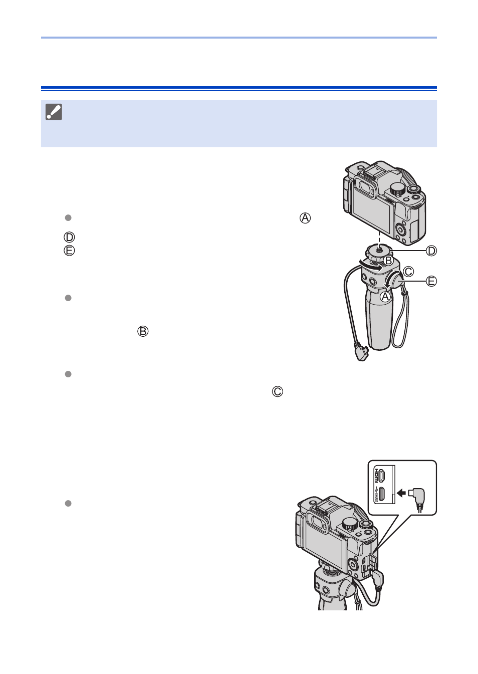 Attaching the camera to a tripod grip | Panasonic Lumix G100 Mirrorless Camera with 12-32mm Lens User Manual | Page 71 / 509