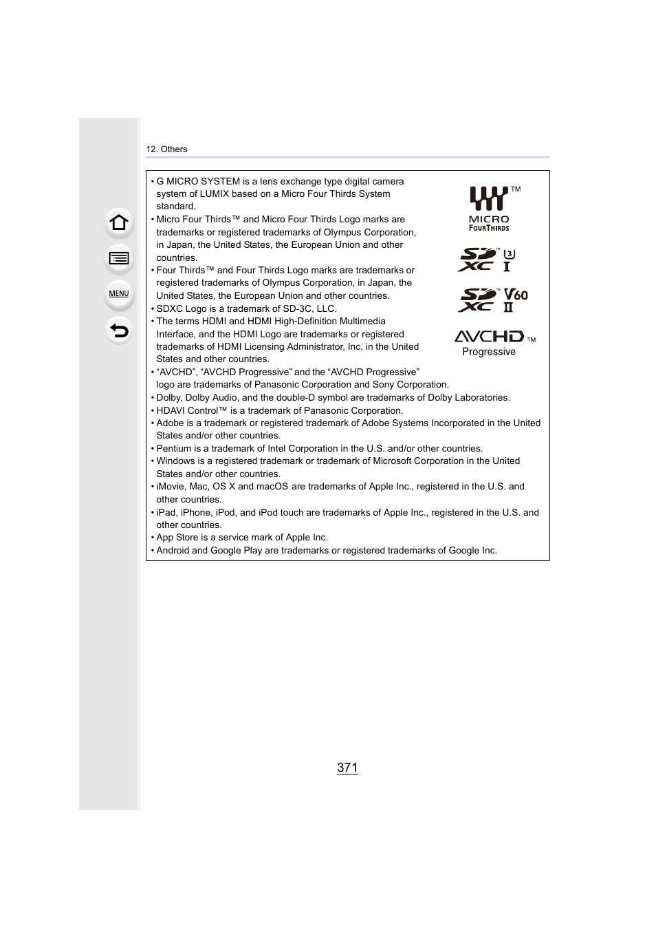 Panasonic Lumix GH5S Mirrorless Camera User Manual | Page 371 / 372