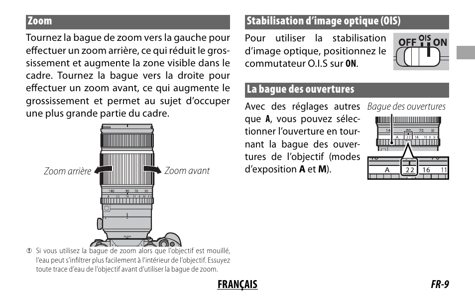 FujiFilm XF 50-140mm f/2.8 R LM OIS WR Lens User Manual | Page 29 / 170