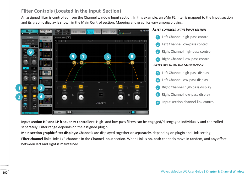 Waves eMotion LV1 64-Channel Mixer with Axis One Custom Computer User Manual | Page 105 / 220