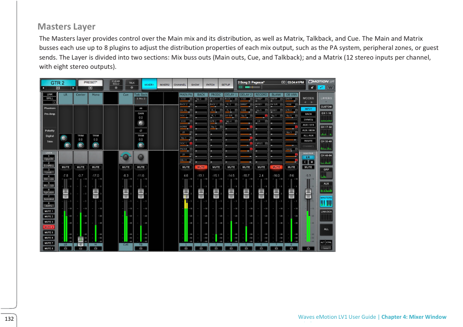 Acr148492738021248-11827230.tmp, Masters layer | Waves eMotion LV1 64-Channel Mixer with Axis One Custom Computer User Manual | Page 137 / 220