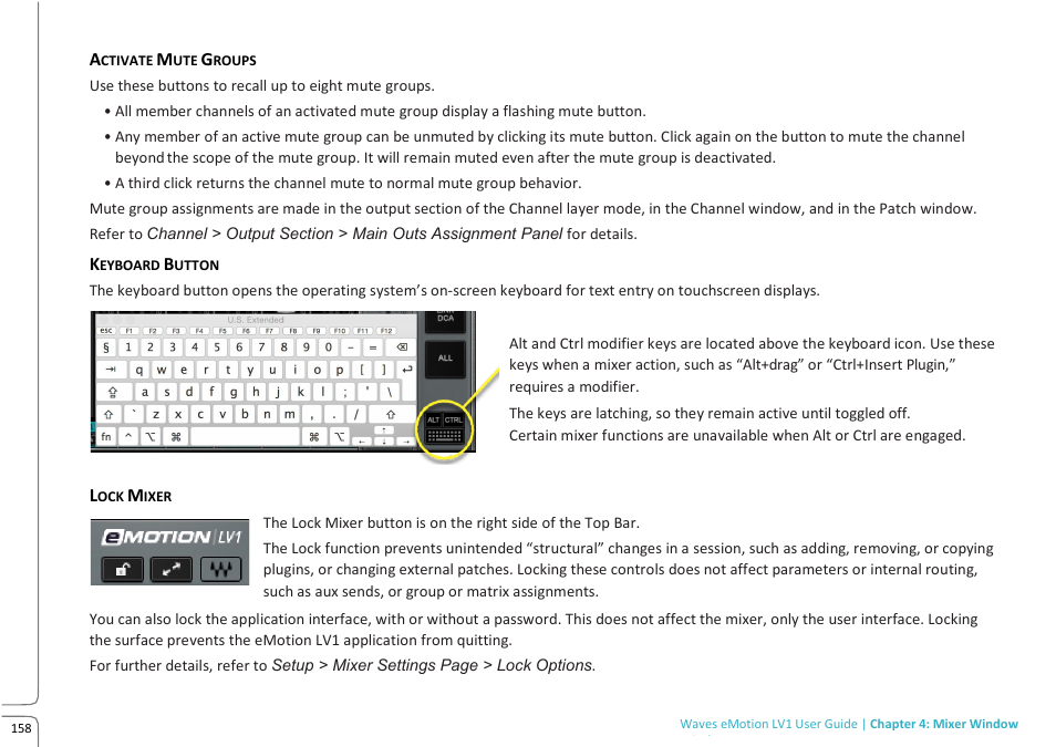 Waves eMotion LV1 64-Channel Mixer with Axis One Custom Computer User Manual | Page 163 / 220