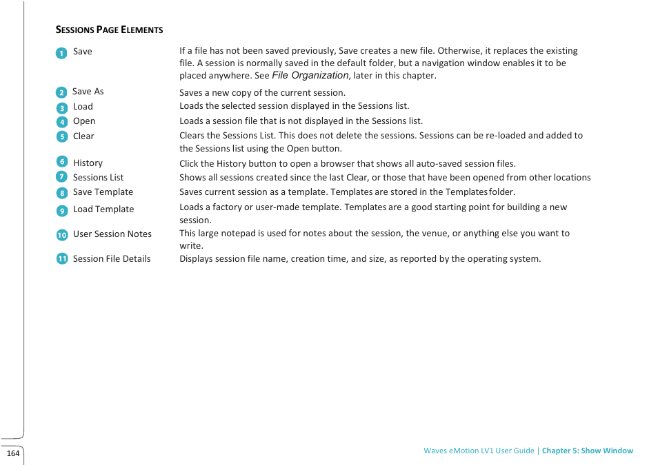 Waves eMotion LV1 64-Channel Mixer with Axis One Custom Computer User Manual | Page 169 / 220