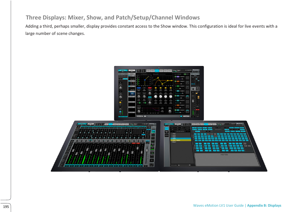 Waves eMotion LV1 64-Channel Mixer with Axis One Custom Computer User Manual | Page 200 / 220