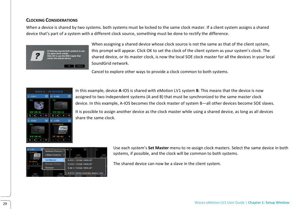 Waves eMotion LV1 64-Channel Mixer with Axis One Custom Computer User Manual | Page 34 / 220