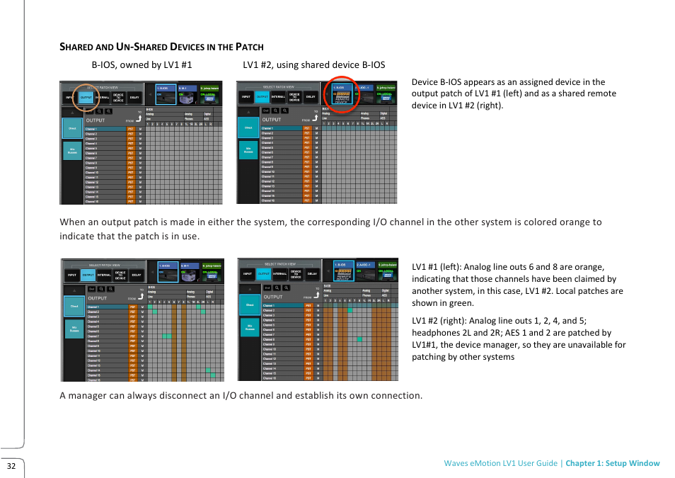 Waves eMotion LV1 64-Channel Mixer with Axis One Custom Computer User Manual | Page 37 / 220