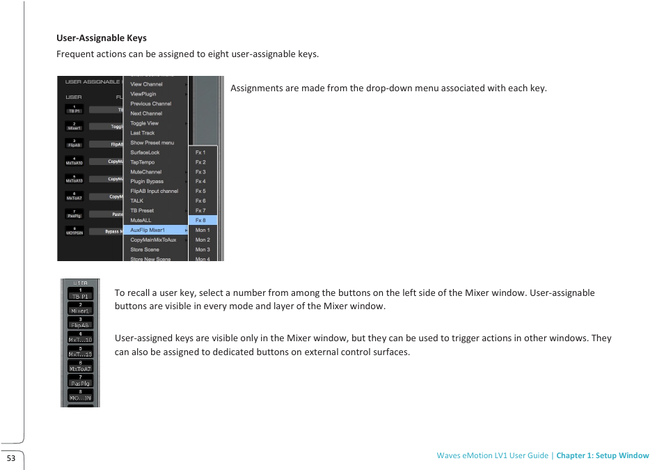 Waves eMotion LV1 64-Channel Mixer with Axis One Custom Computer User Manual | Page 58 / 220