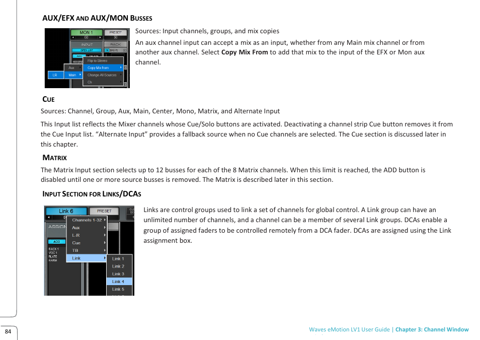 Waves eMotion LV1 64-Channel Mixer with Axis One Custom Computer User Manual | Page 89 / 220