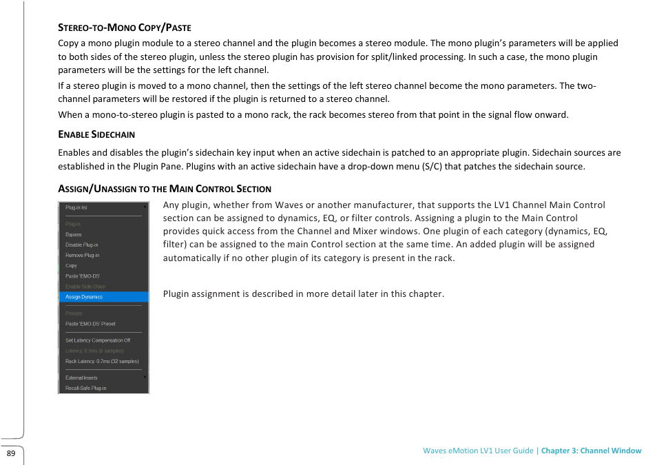 Lv1 main build preview 10.09g | Waves eMotion LV1 64-Channel Mixer with Axis One Custom Computer User Manual | Page 94 / 220