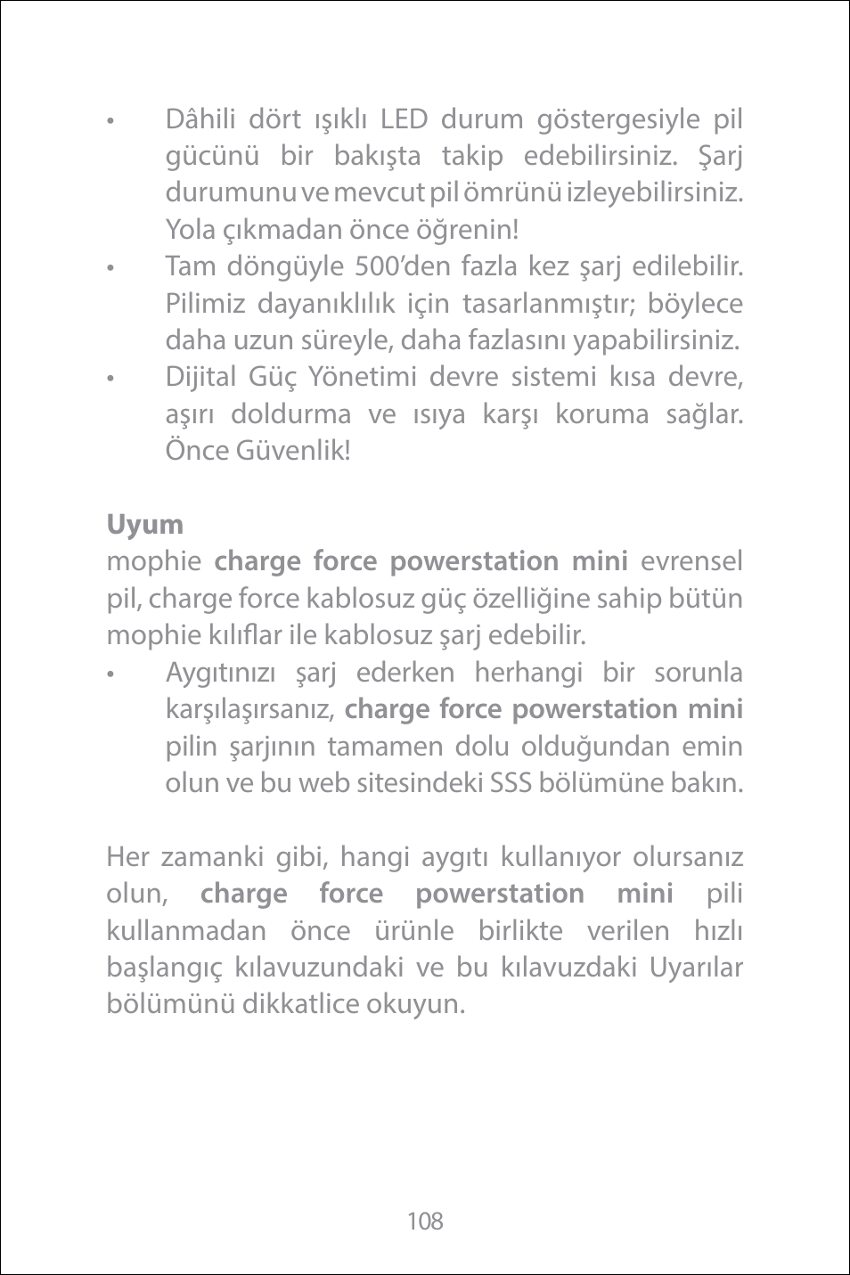 mophie Galaxy S8+ charge force case & powerstation mini User Manual | Page 108 / 171