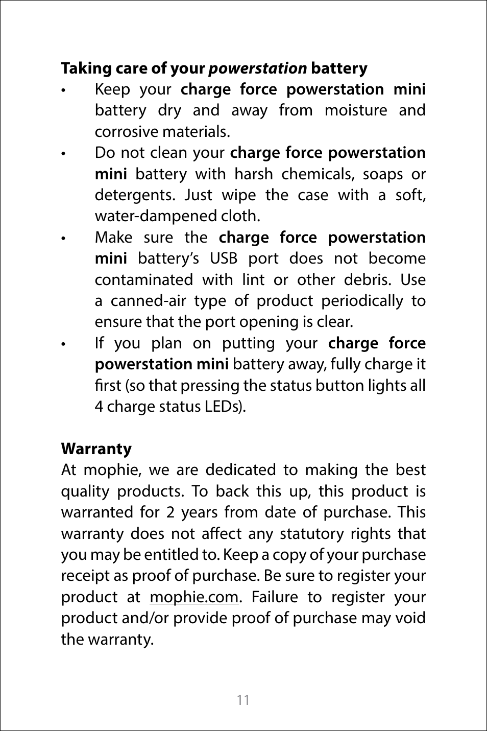 mophie Galaxy S8+ charge force case & powerstation mini User Manual | Page 11 / 171