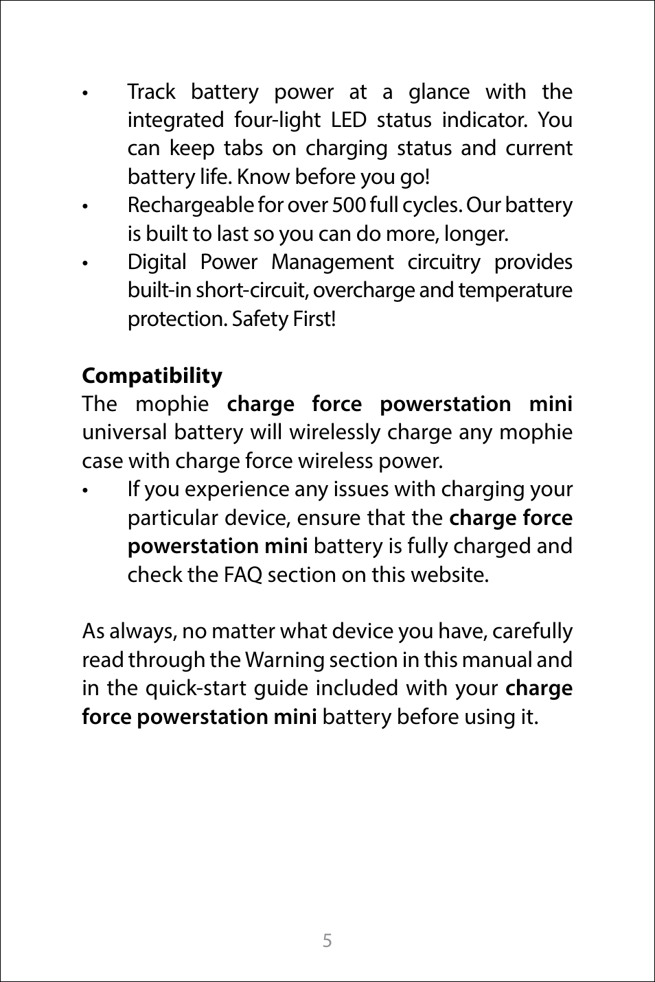 mophie Galaxy S8+ charge force case & powerstation mini User Manual | Page 5 / 171