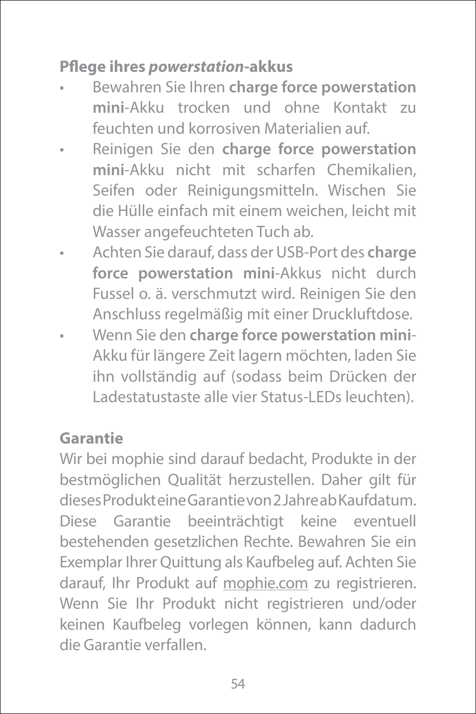 mophie Galaxy S8+ charge force case & powerstation mini User Manual | Page 54 / 171