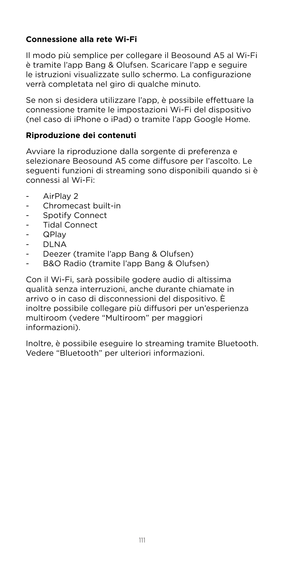 Bang & Olufsen Beosound A5 Portable Wireless Speaker (Nordic Weave) User Manual | Page 111 / 213