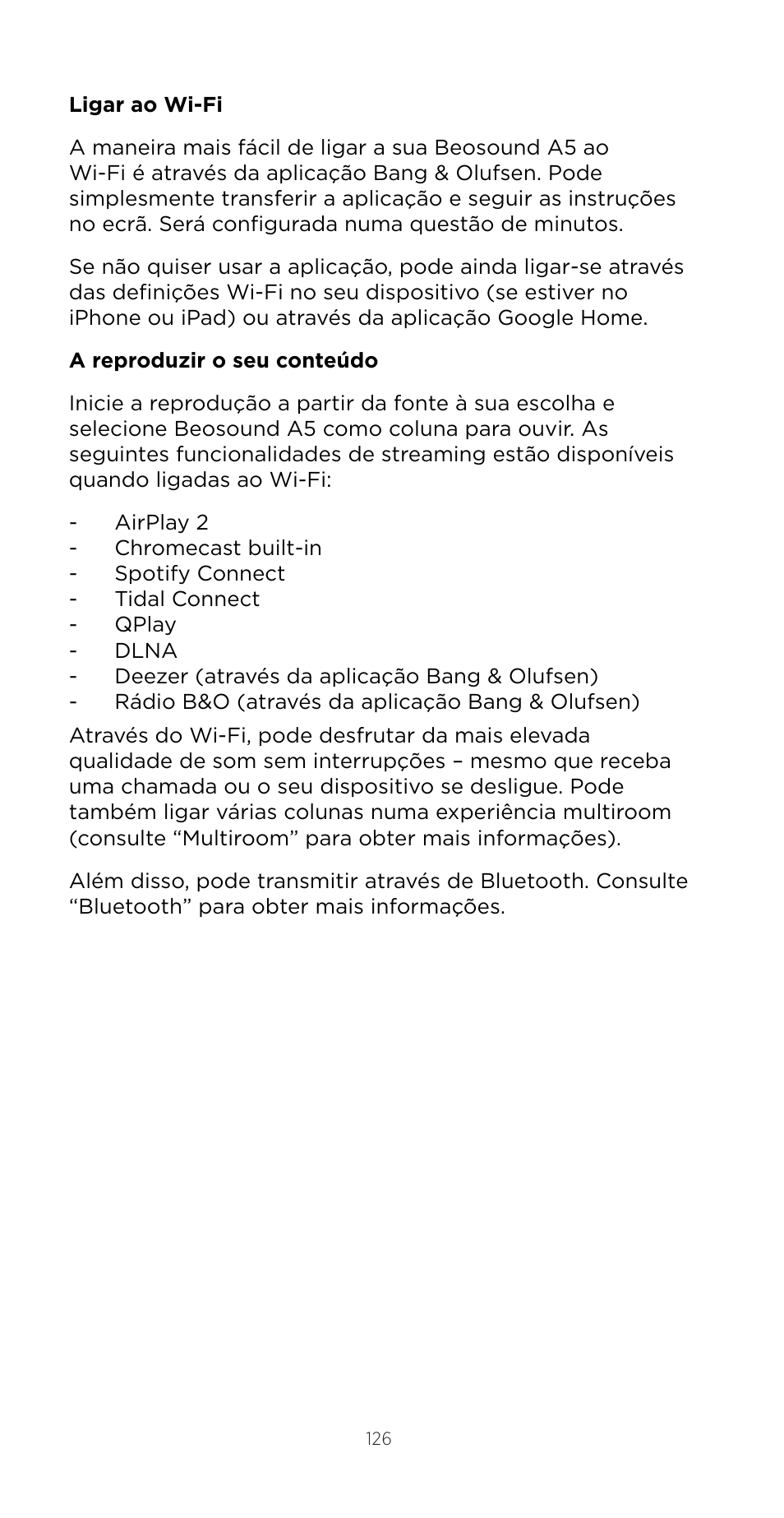 Bang & Olufsen Beosound A5 Portable Wireless Speaker (Nordic Weave) User Manual | Page 126 / 213