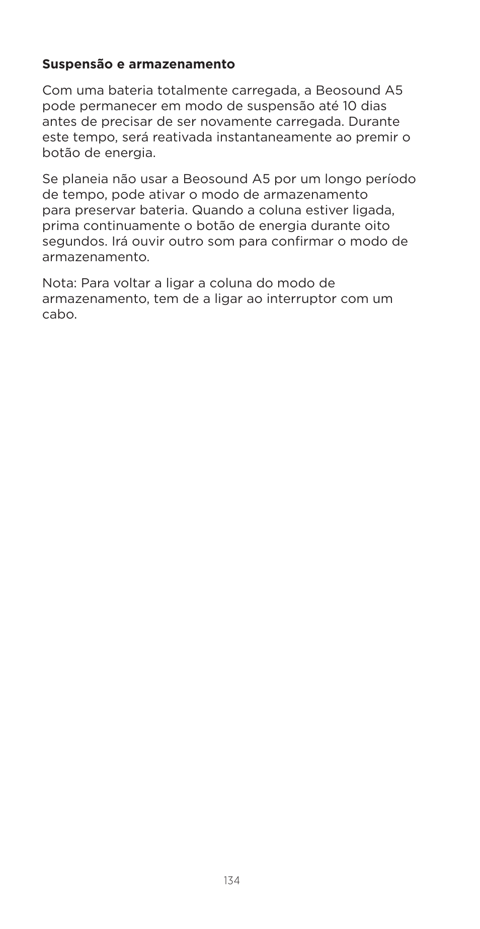 Bang & Olufsen Beosound A5 Portable Wireless Speaker (Nordic Weave) User Manual | Page 134 / 213