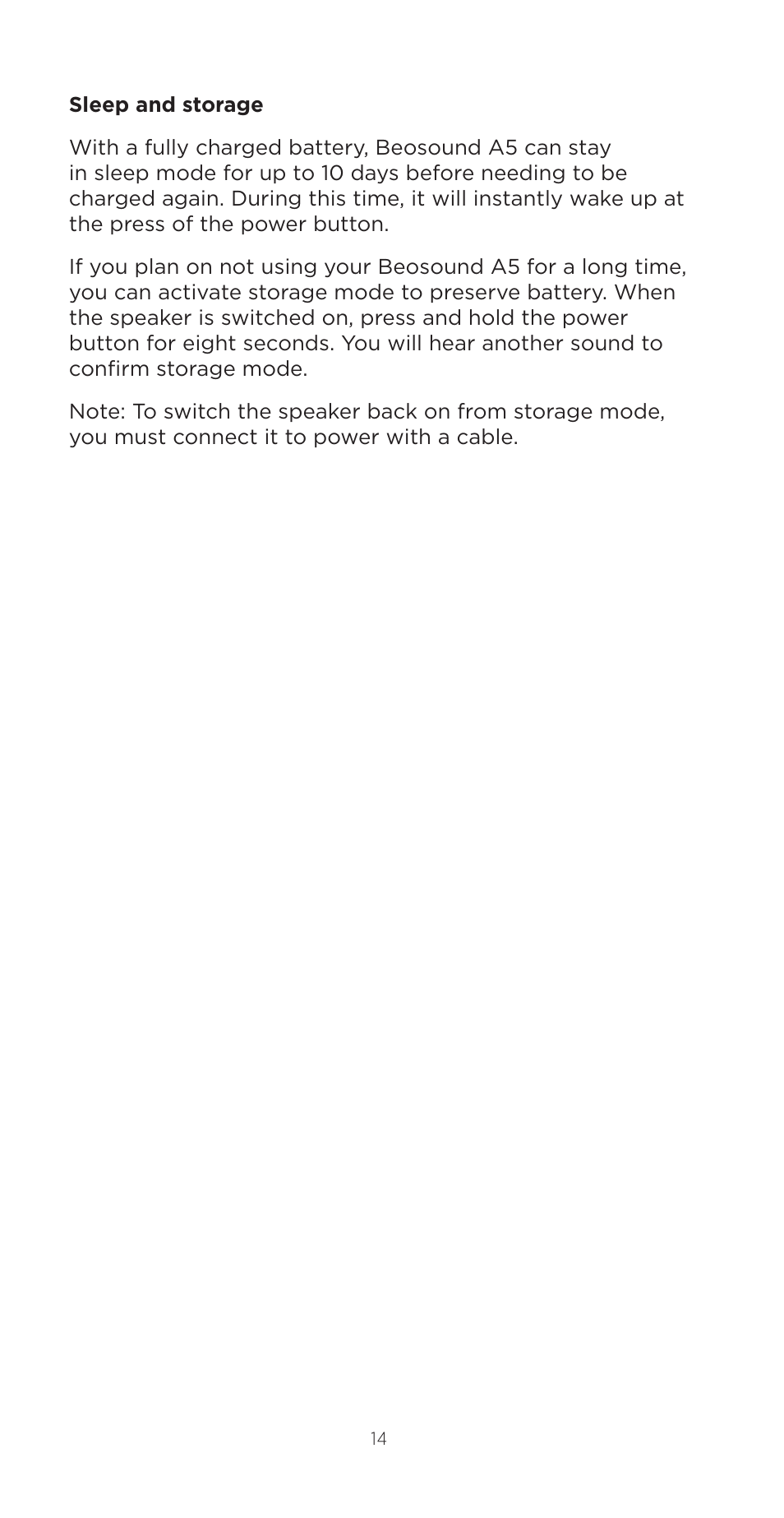 Bang & Olufsen Beosound A5 Portable Wireless Speaker (Nordic Weave) User Manual | Page 14 / 213