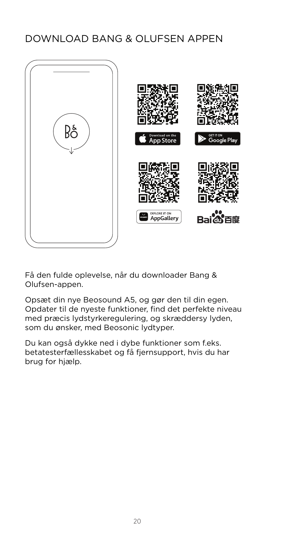 Download bang & olufsen appen | Bang & Olufsen Beosound A5 Portable Wireless Speaker (Nordic Weave) User Manual | Page 20 / 213