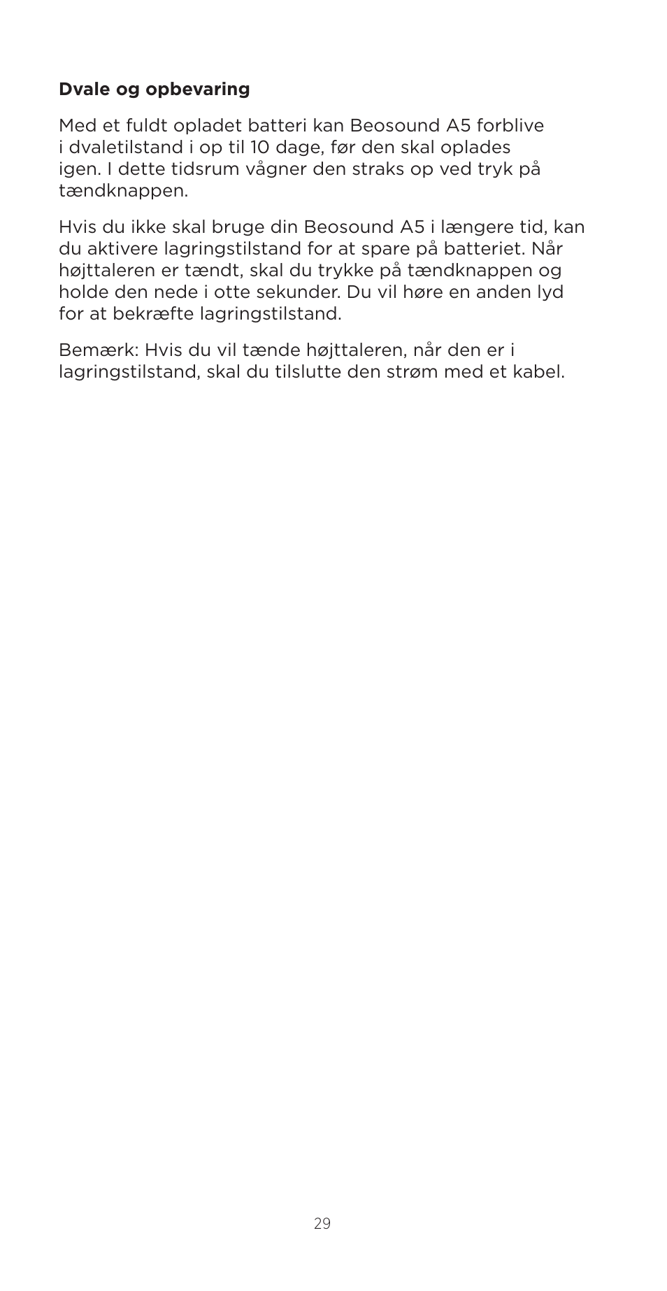 Bang & Olufsen Beosound A5 Portable Wireless Speaker (Nordic Weave) User Manual | Page 29 / 213
