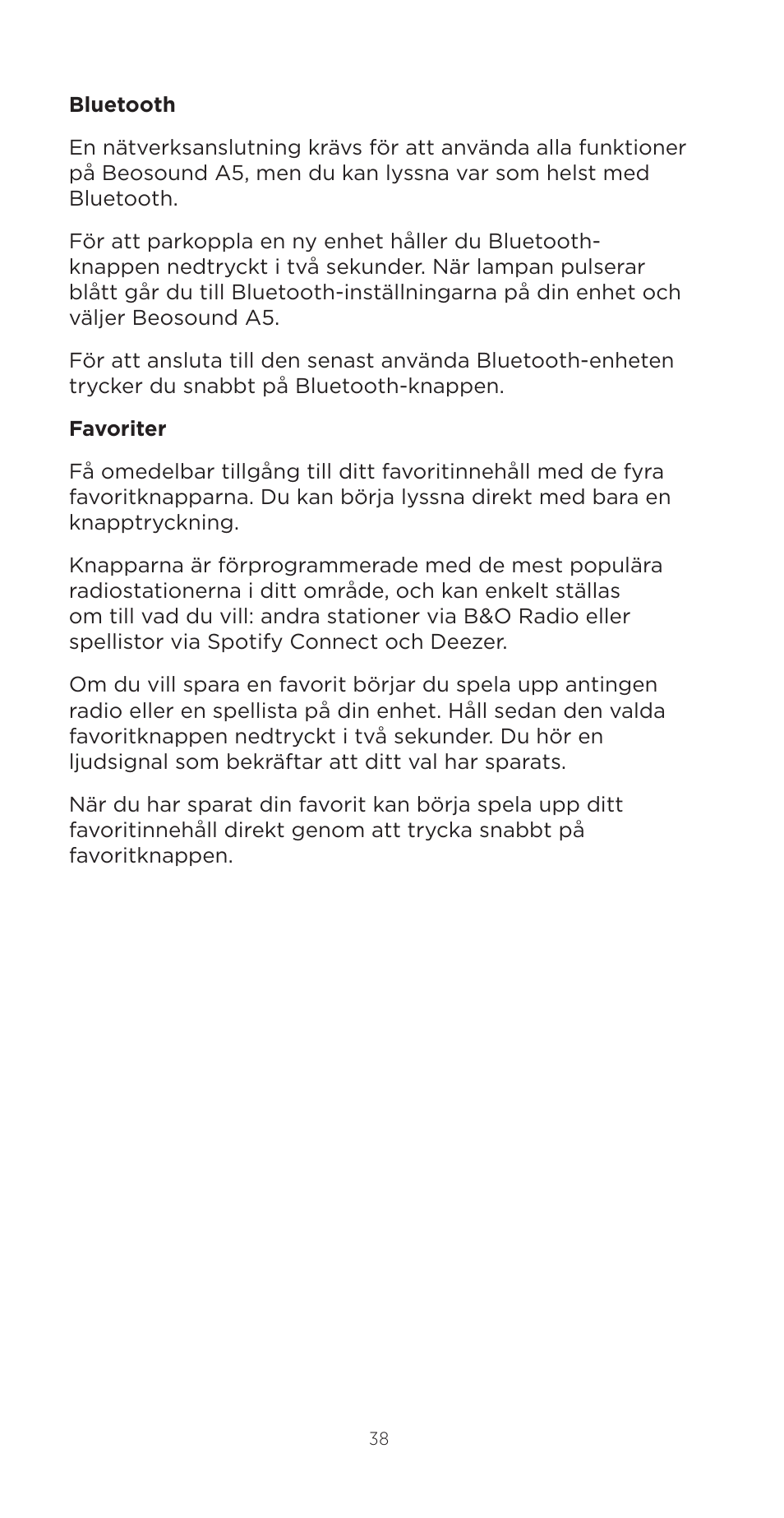 Bang & Olufsen Beosound A5 Portable Wireless Speaker (Nordic Weave) User Manual | Page 38 / 213