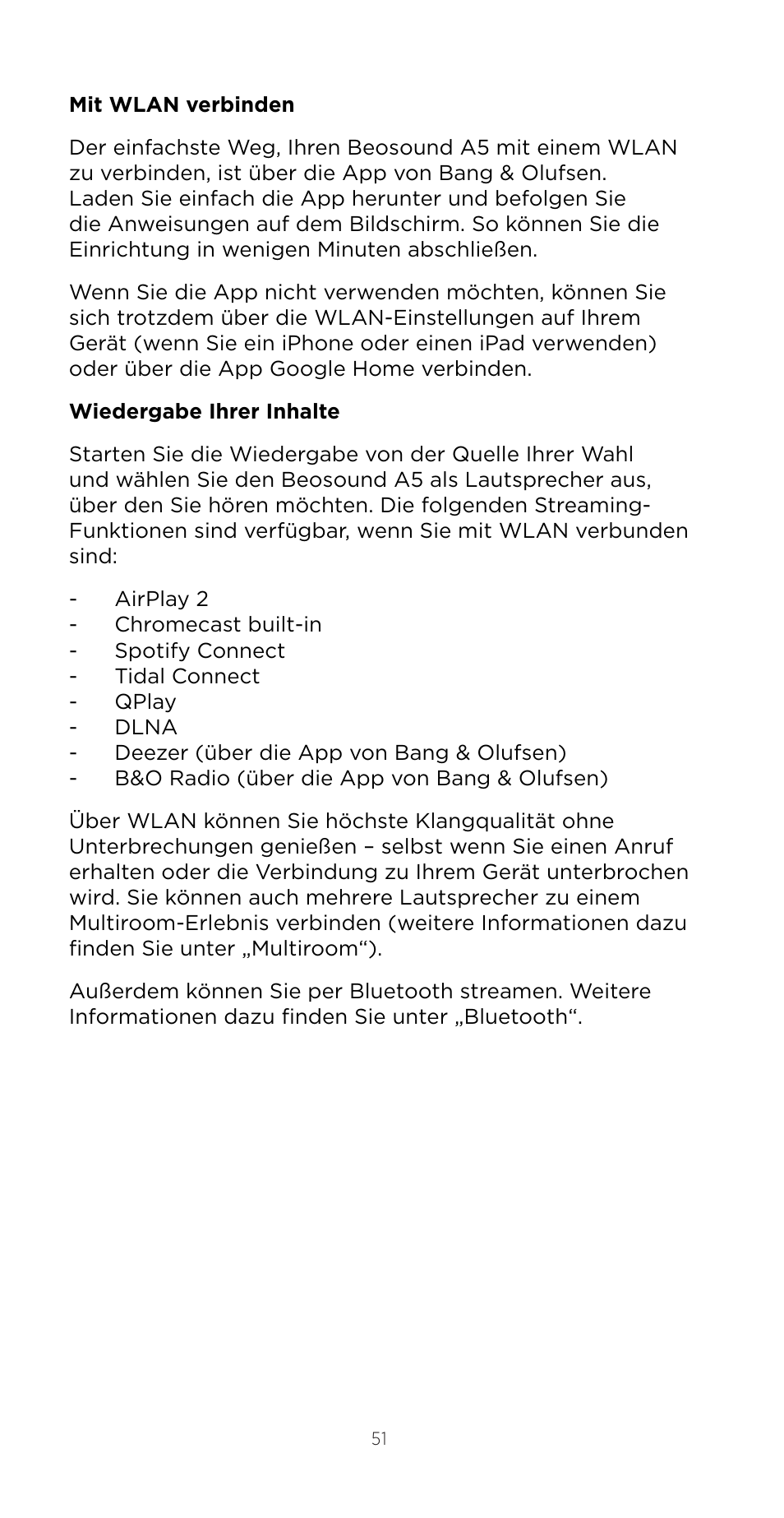 Bang & Olufsen Beosound A5 Portable Wireless Speaker (Nordic Weave) User Manual | Page 51 / 213
