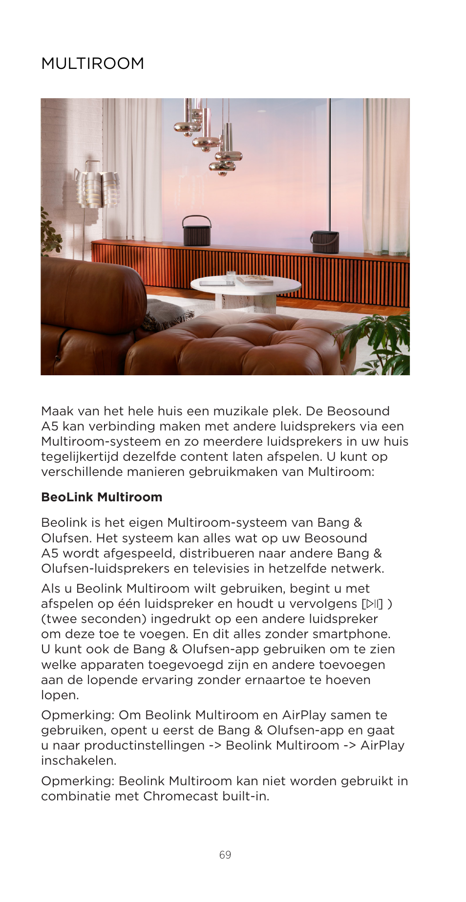Multiroom | Bang & Olufsen Beosound A5 Portable Wireless Speaker (Nordic Weave) User Manual | Page 69 / 213