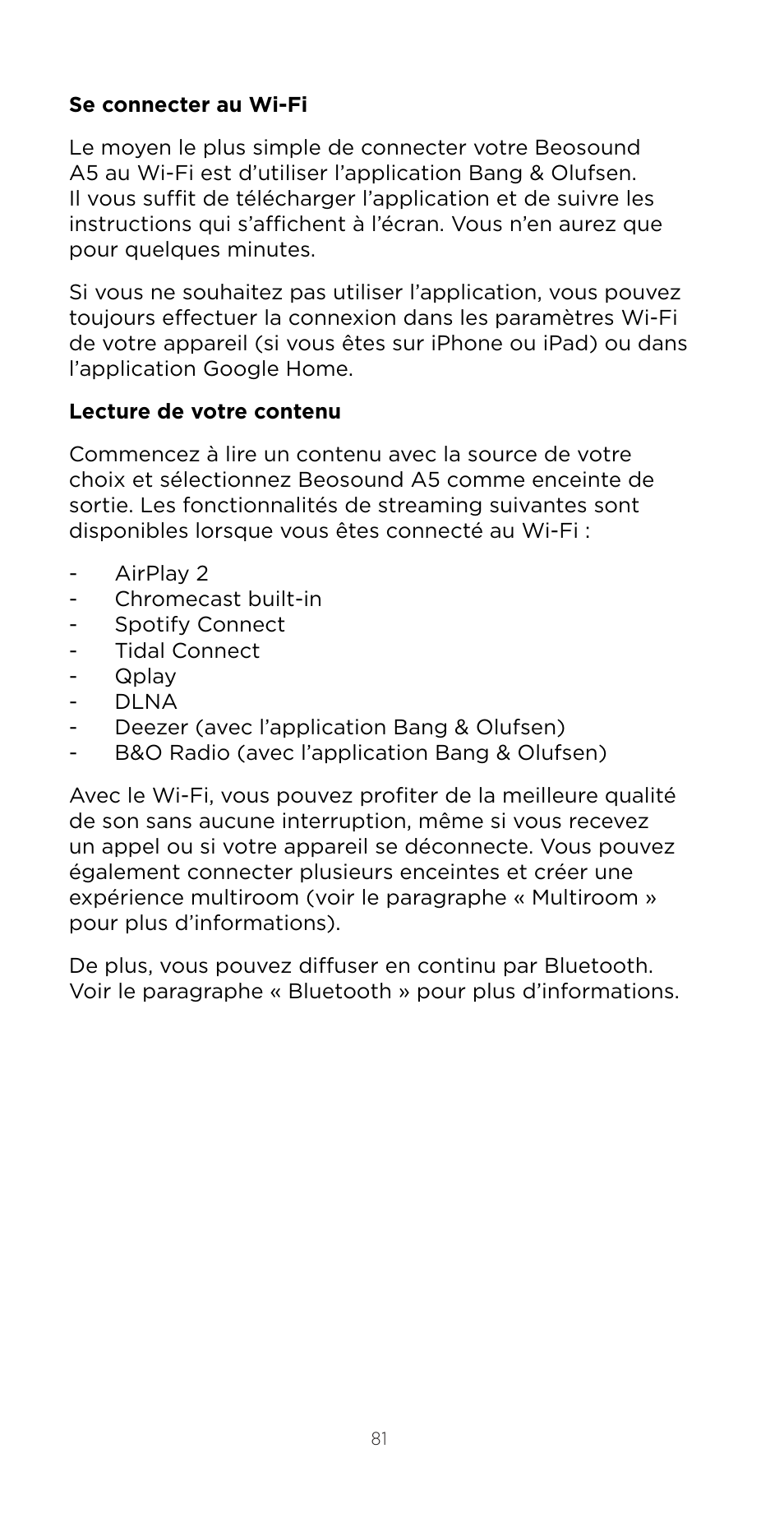 Bang & Olufsen Beosound A5 Portable Wireless Speaker (Nordic Weave) User Manual | Page 81 / 213