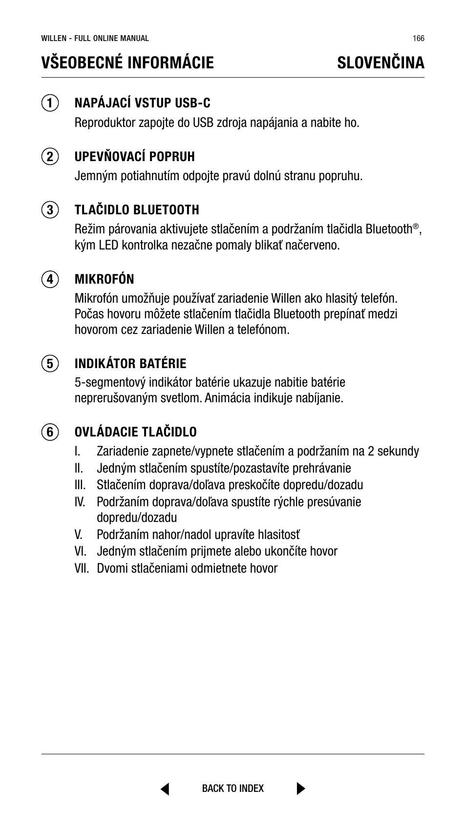 Všeobecné informácie slovenčina | Marshall Willen Portable Bluetooth Speaker (Black & Brass) User Manual | Page 166 / 219
