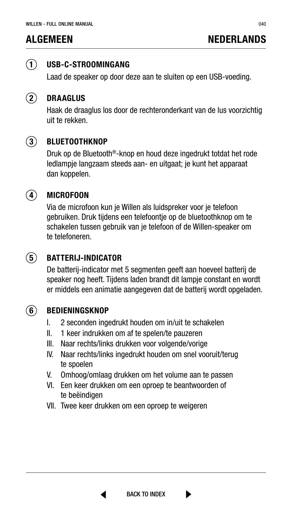 Algemeen nederlands | Marshall Willen Portable Bluetooth Speaker (Black & Brass) User Manual | Page 40 / 219