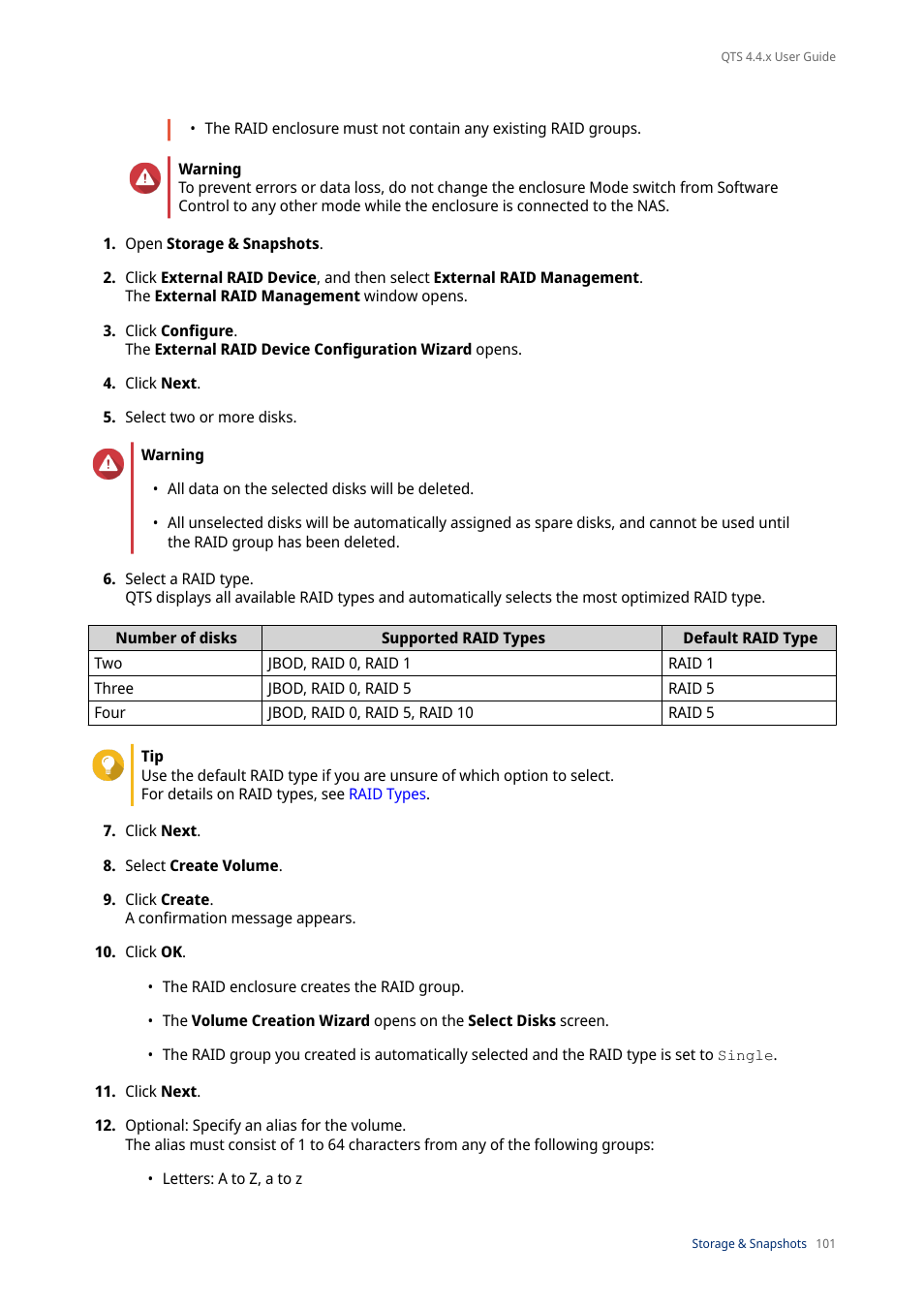 QNAP TVS-472XT 4-Bay NAS Enclosure User Manual | Page 102 / 468