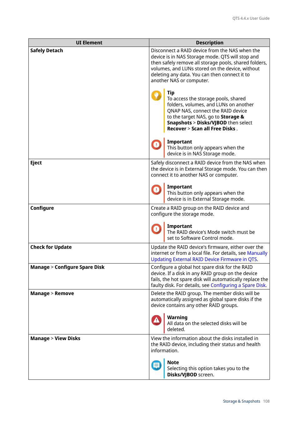 QNAP TVS-472XT 4-Bay NAS Enclosure User Manual | Page 109 / 468