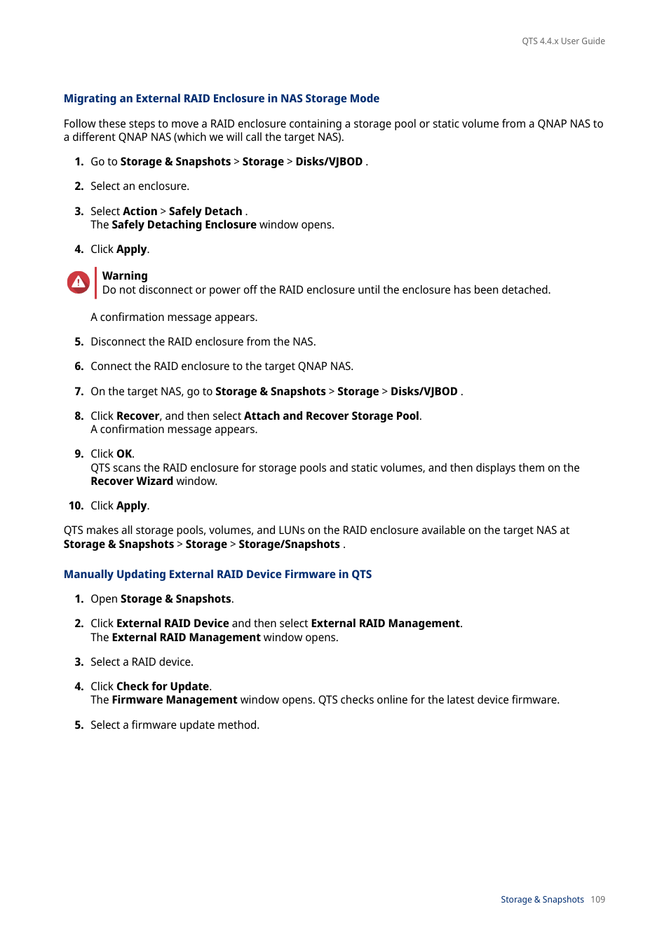 QNAP TVS-472XT 4-Bay NAS Enclosure User Manual | Page 110 / 468