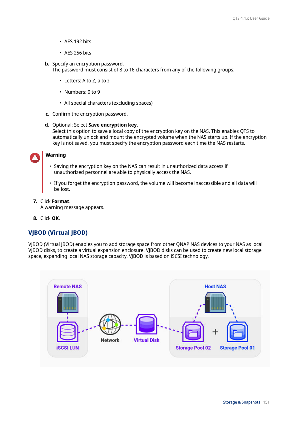Vjbod (virtual jbod) | QNAP TVS-472XT 4-Bay NAS Enclosure User Manual | Page 152 / 468