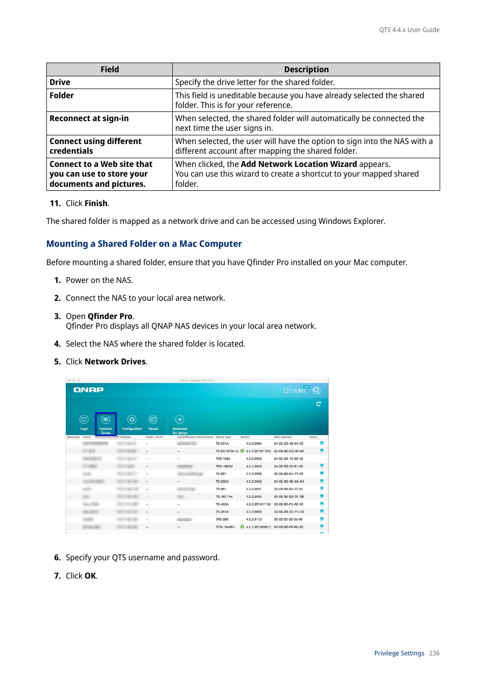 Mounting a shared folder on a mac computer, Mounting a shared folder on a mac, Computer | QNAP TVS-472XT 4-Bay NAS Enclosure User Manual | Page 237 / 468
