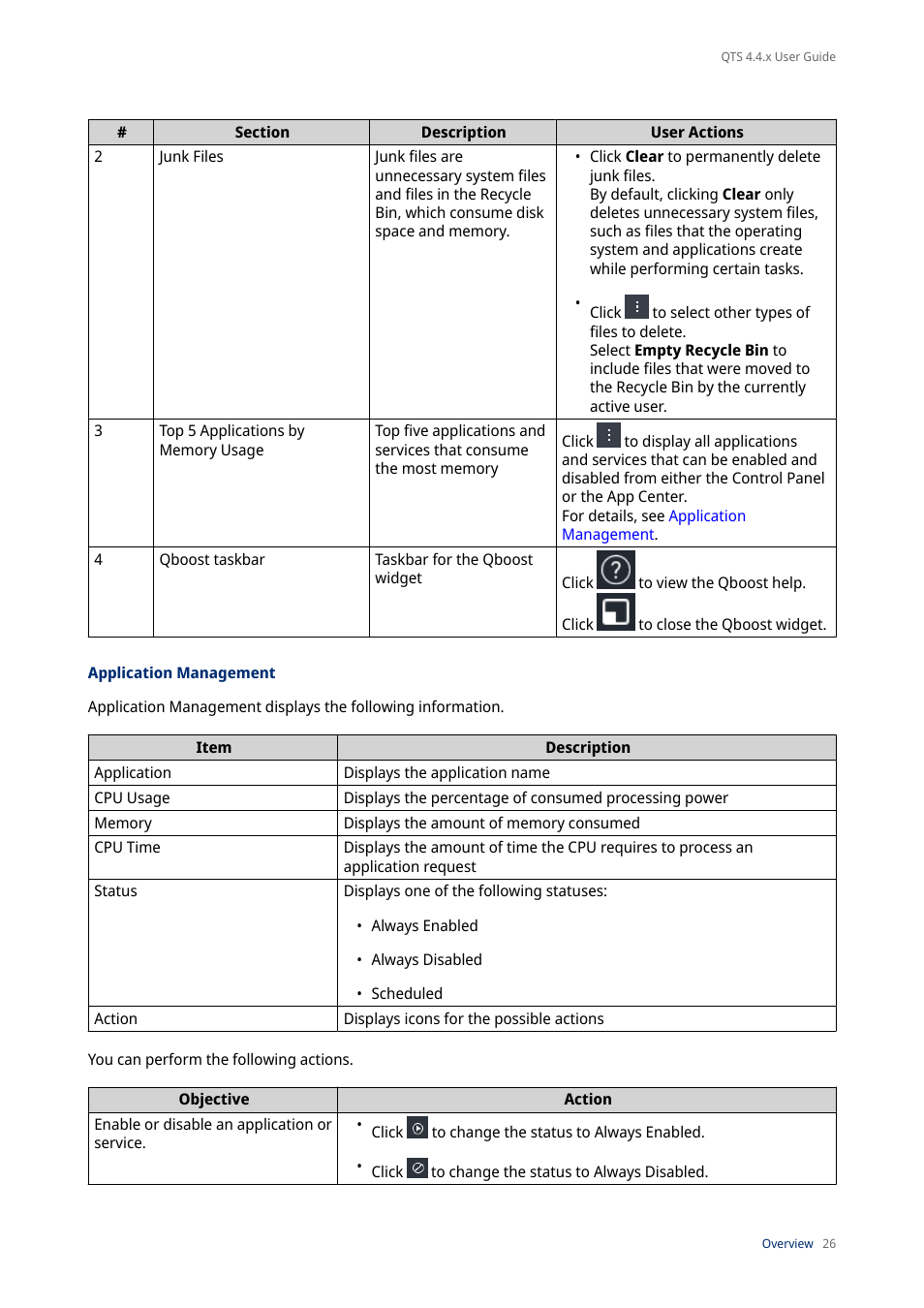 Application management | QNAP TVS-472XT 4-Bay NAS Enclosure User Manual | Page 27 / 468
