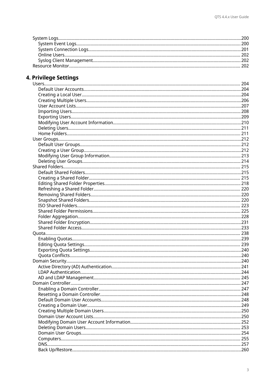 QNAP TVS-472XT 4-Bay NAS Enclosure User Manual | Page 4 / 468