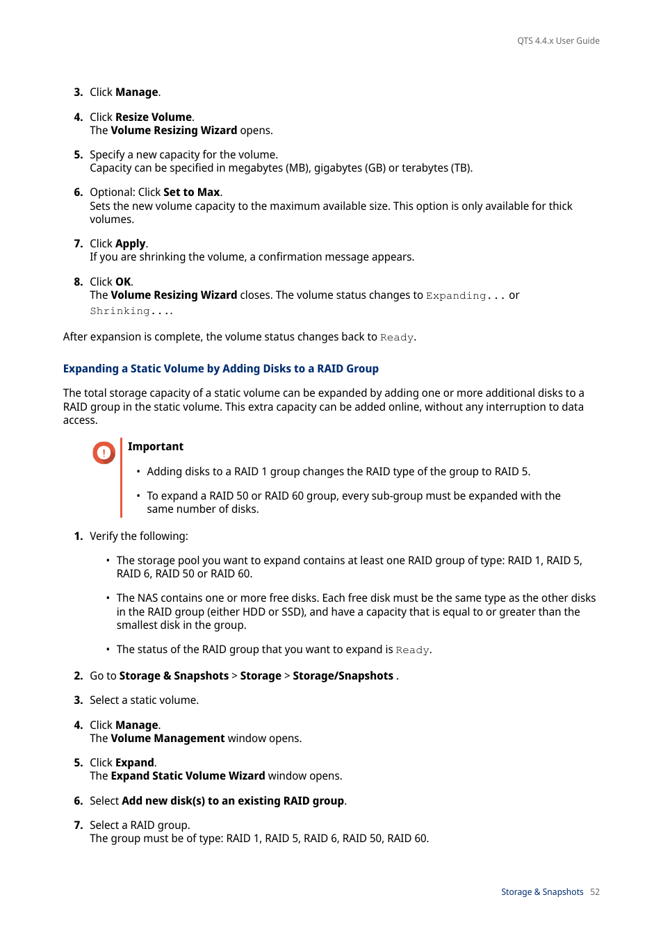 QNAP TVS-472XT 4-Bay NAS Enclosure User Manual | Page 53 / 468