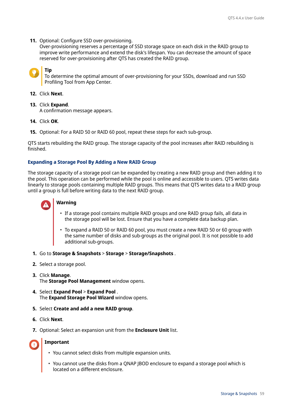 QNAP TVS-472XT 4-Bay NAS Enclosure User Manual | Page 60 / 468