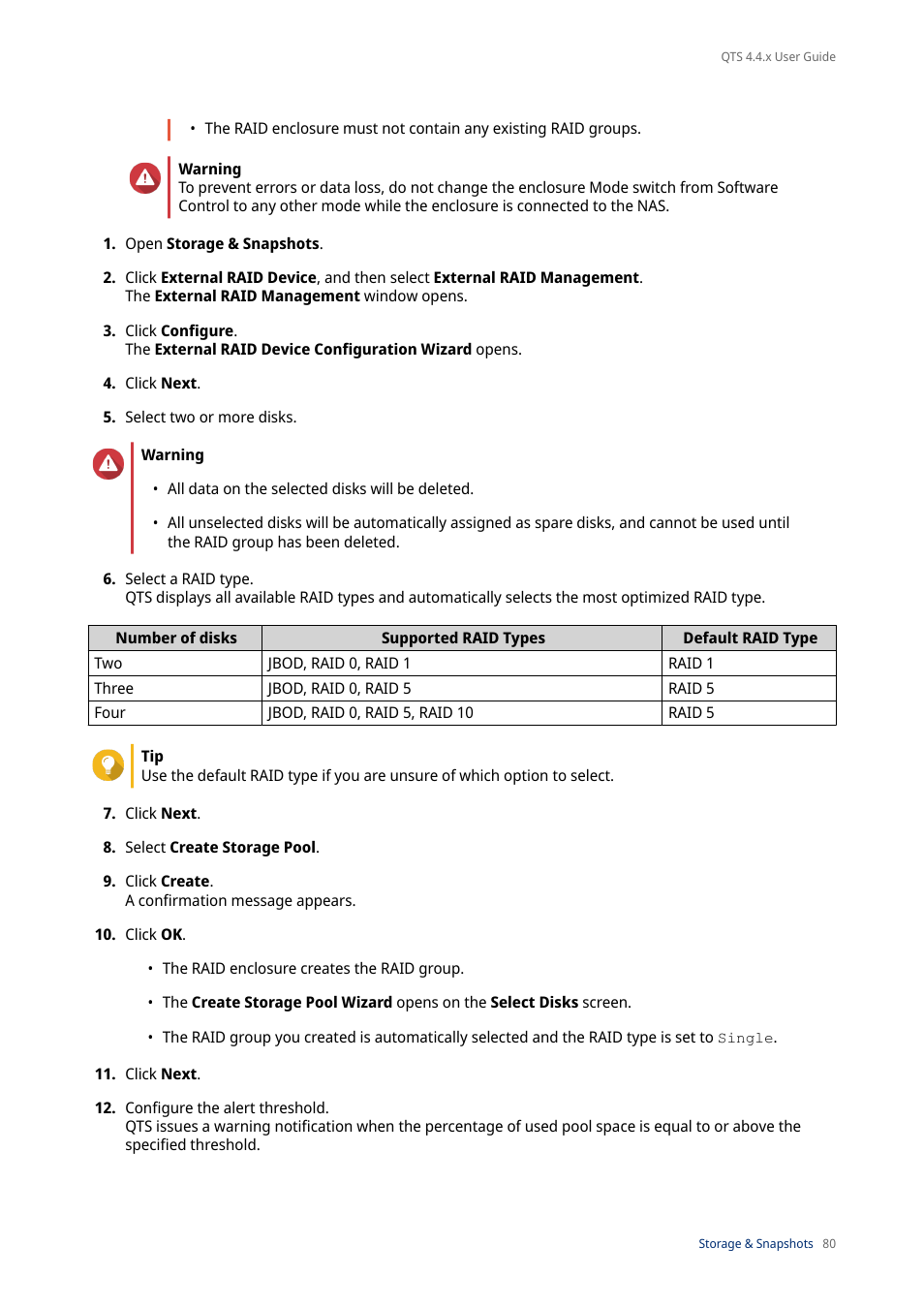 QNAP TVS-472XT 4-Bay NAS Enclosure User Manual | Page 81 / 468