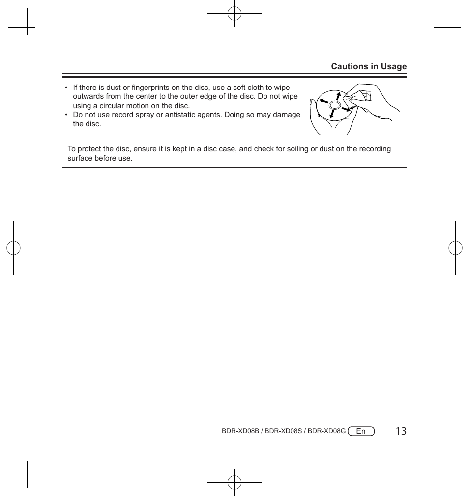 Pioneer BDR-XD08S Portable USB 3.2 Gen 1 Clamshell Optical Drive (Snow White Silver) User Manual | Page 13 / 68